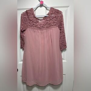 As U Wish Blush Lace Dress